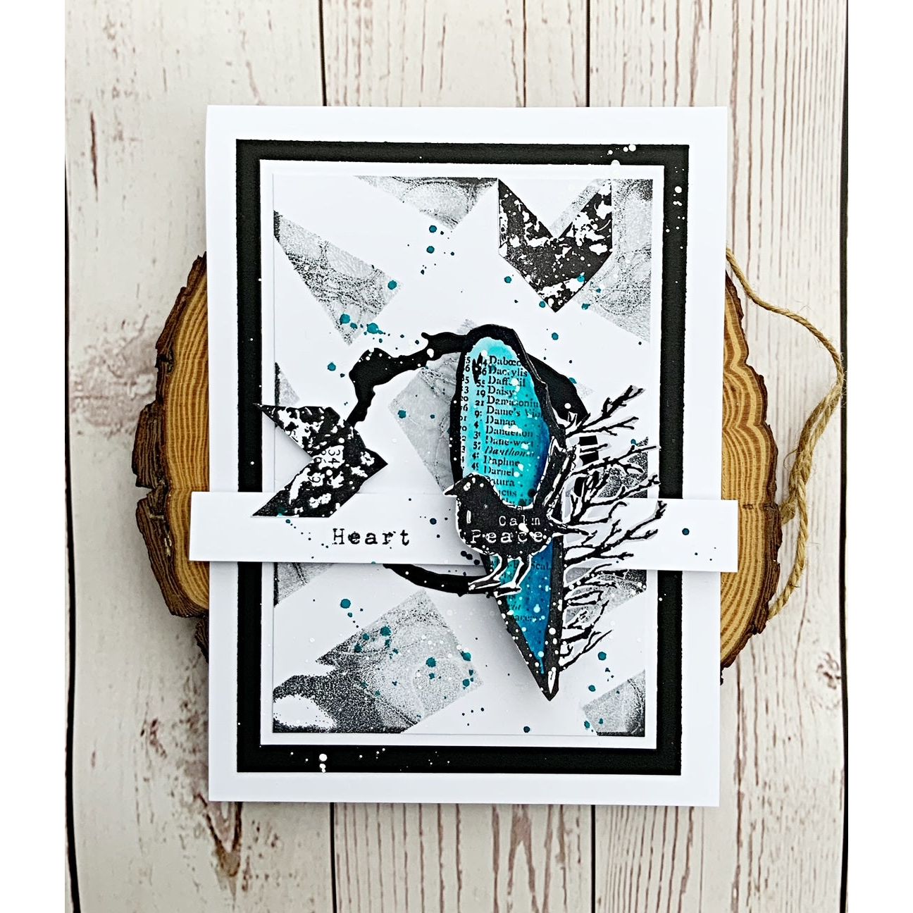 Tracy Evans Boutique Designs Branched Heart A6 Clear Stamps te006 heart