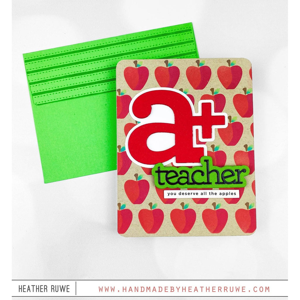 CZ Designs Sentiment Strips Teacher czg051 Just A Note Teacher Card | color-code:ALT01