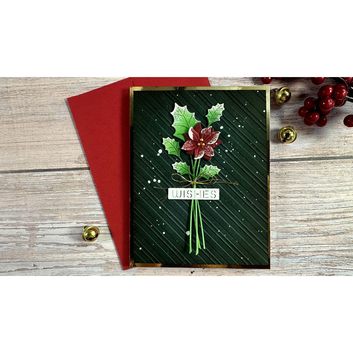 ses-055 Spellbinders Peppermint Stripes Embossing Folder pretty flower | color-code:ALT02