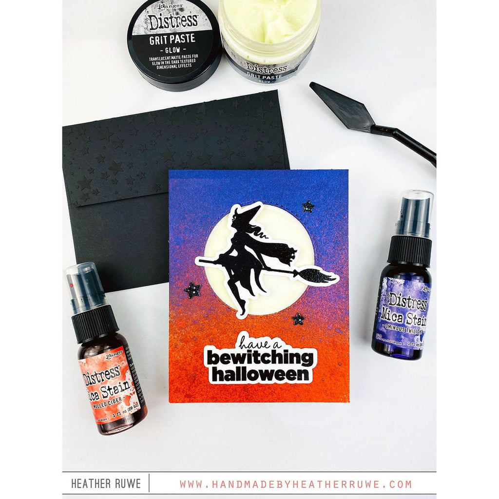 Tim Holtz Distress Halloween Mica Stain Set 6 Ranger tshk84334 Bewitching Halloween Card | color-code:ALT02