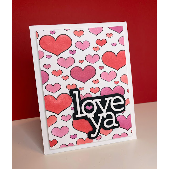 Simon Says Stamp Set of 4 Stencils Outline Hearts 1066stc To Love Love Card | color-code:ALT01