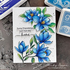 Gina K Designs Life’s Best Moments STAMPtember Exclusive Stamps 2505ssc Floral Friend Card Spectacular Blue