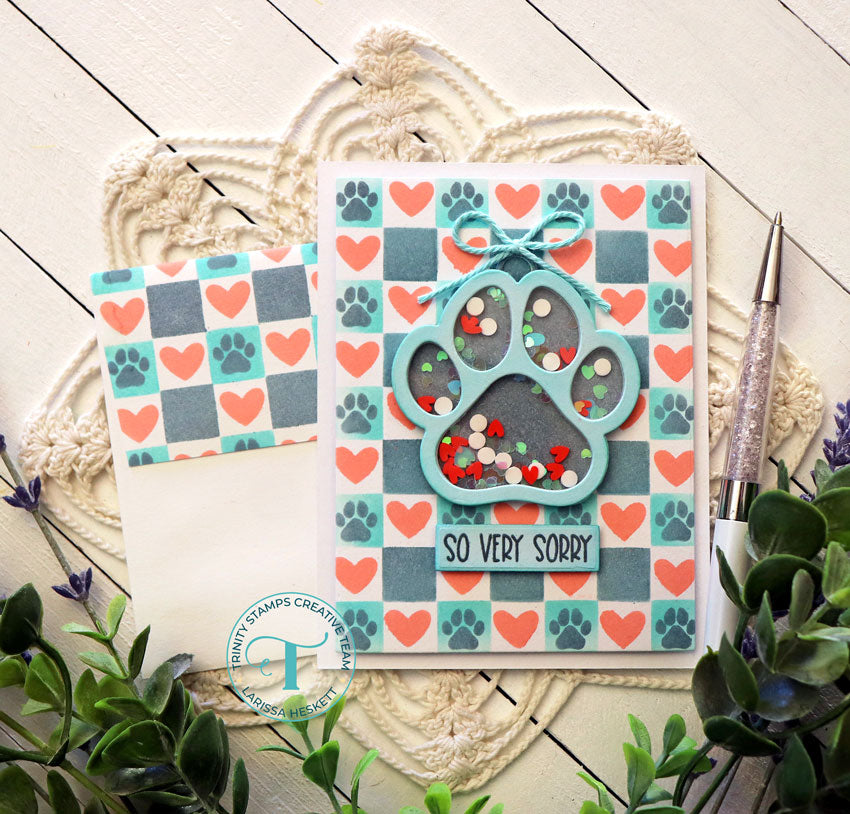 Trinity Stamps CHECKERED BACKGROUND Stencil tss-060 Pet Sympathy Card | color-code:ALT02