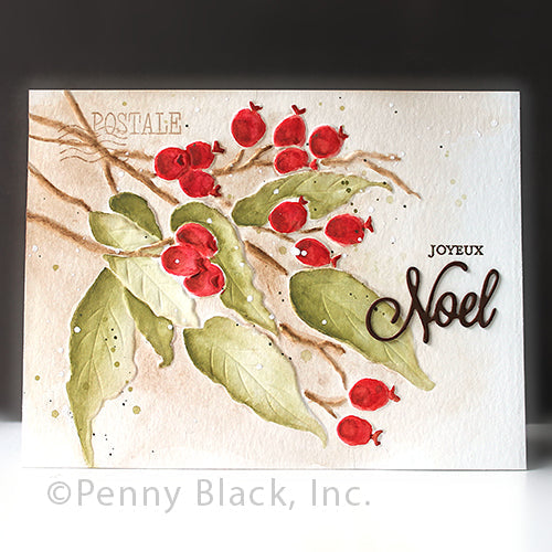 Penny Black 3D Berries Abound Stencils, Embossing Folder, and Cut Out Die Set