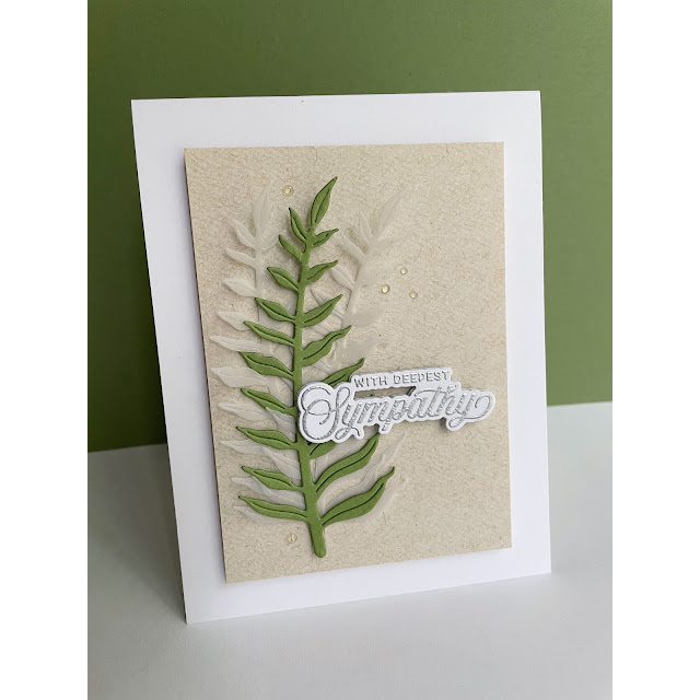 Simon Says Stamp Curled Fern Frond Wafer Dies s1003 Moments in Time Sympathy Card | color-code:ALT09