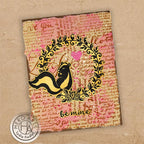 Hero Arts Clear Stamps Skunk Love cm752 wreath