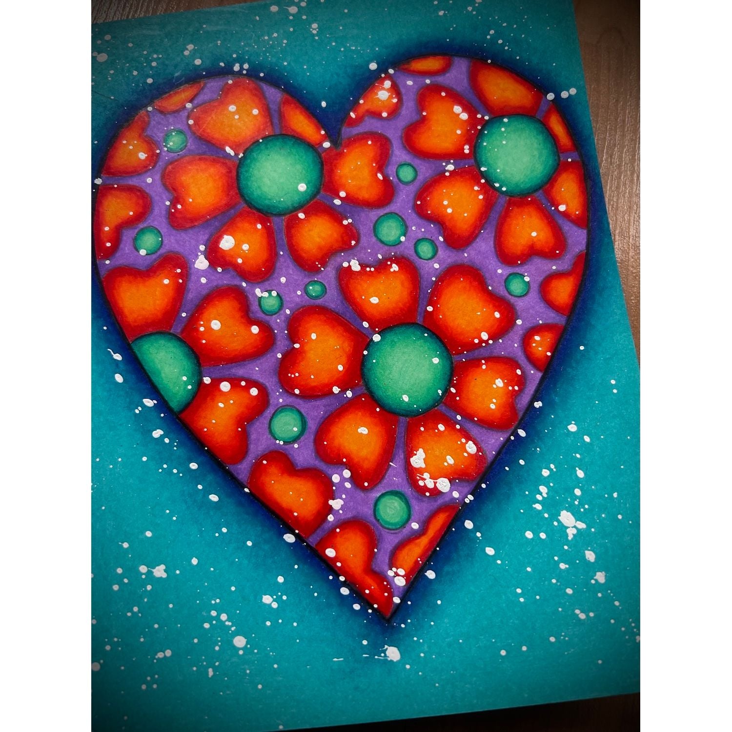 Paper Artsy Tracy Scott Large Stencil ps498 heart
