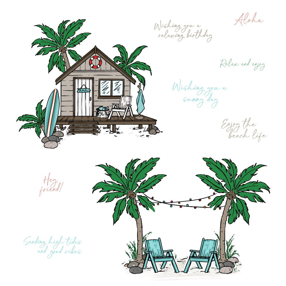 Honey Bee Beach Please Clear Stamps hbst-605 Detailed Product Image