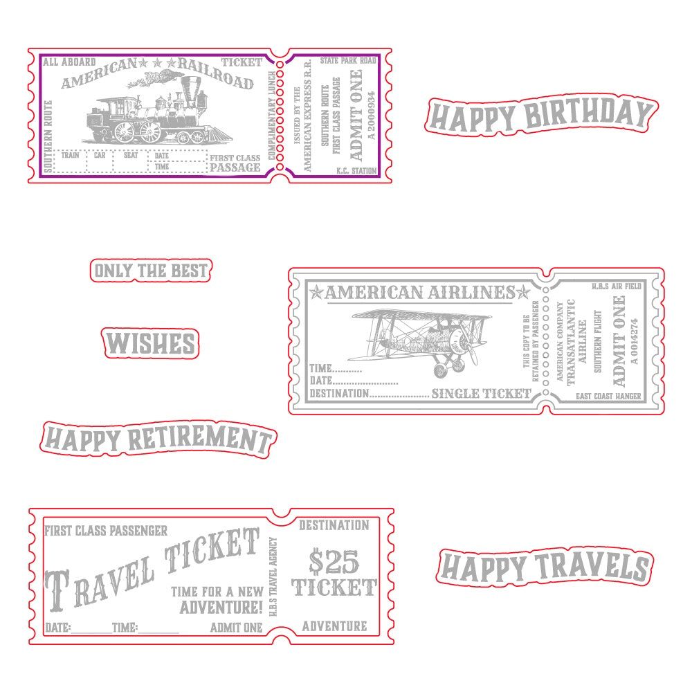 Honey Bee Ticket To Ride Dies hbds-607