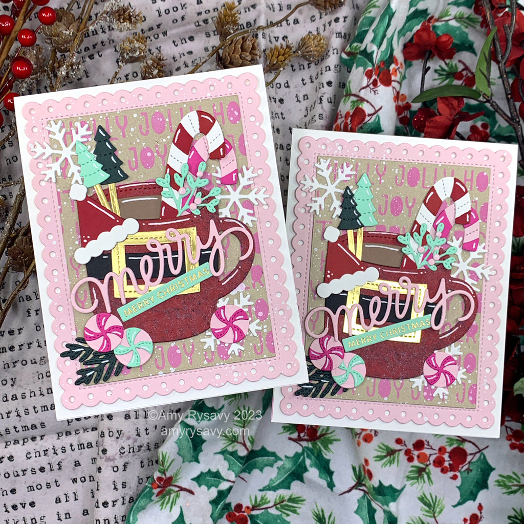 Pretty Pink Posh Holiday Mug Additions merry candy cane | color-code:ALT02