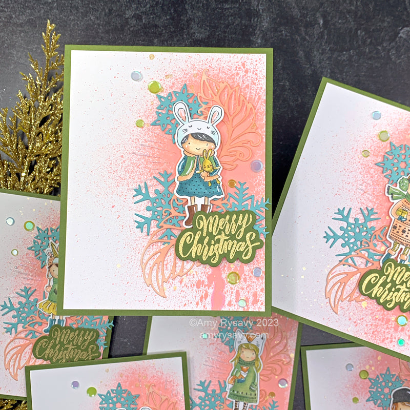 Trinity Stamps Seafoam Confetti Embellishment Box tsb-411 Mixed Media Christmas Cards | color-code:ALT02