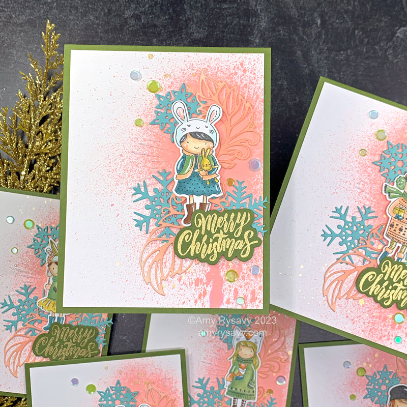 Tonic MIDAS TOUCH Aqua Shimmer Pen Nuvo 881n Mixed Media Christmas Cards | color-code:ALT02