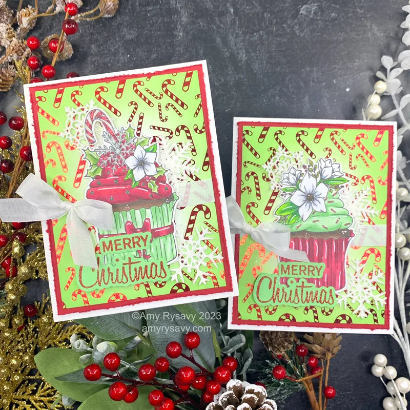 Picket Fence Studios Sweet Holiday Clear Stamps c-165 merry christmas | color-code:ALT01