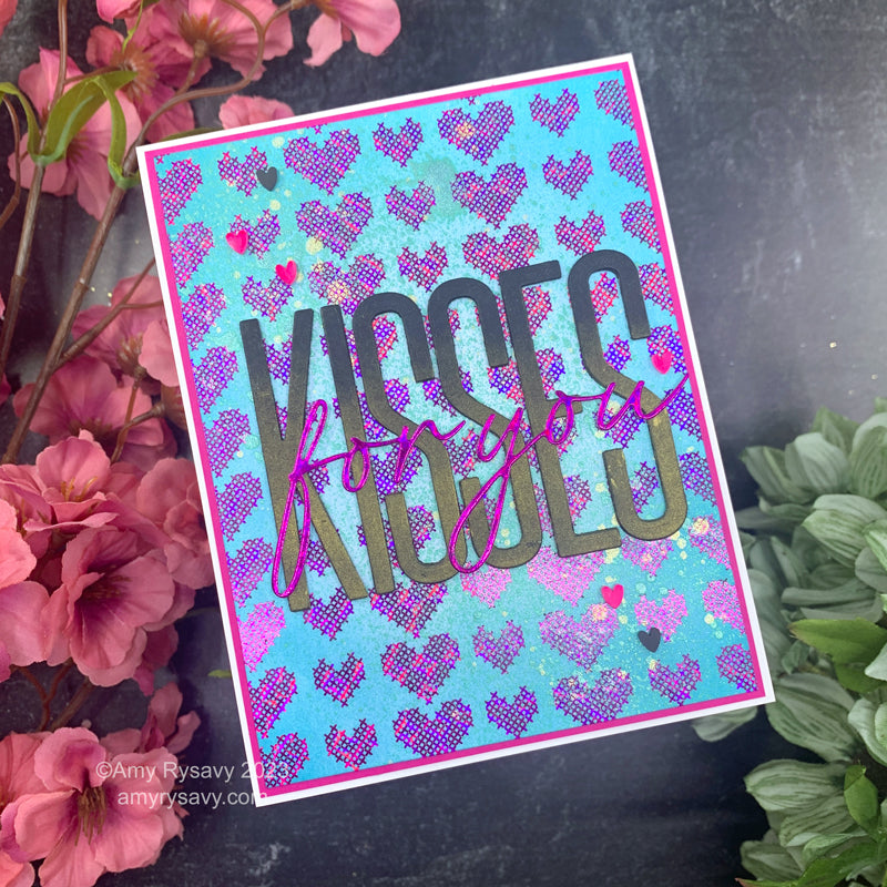 Picket Fence Studios Kisses for You Word Dies pfsd-411 hearts | color-code:ALT01