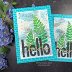 PinkFresh Studio Champagne Glitter Drops pf094es Hello There Card | color-code:ALT03