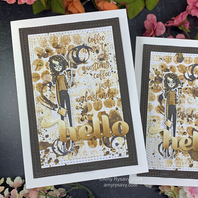 Tim Holtz Distress Oxide Spray Ground Espresso Ranger tso67726 Coffee Card | color-code:ALT03