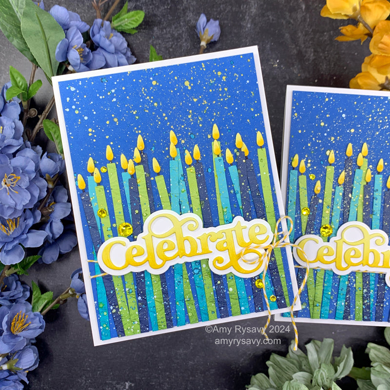 Tim Holtz Distress Harvest Moon Mica Stain Ranger Embossing Candles Card | color-code:ALT03