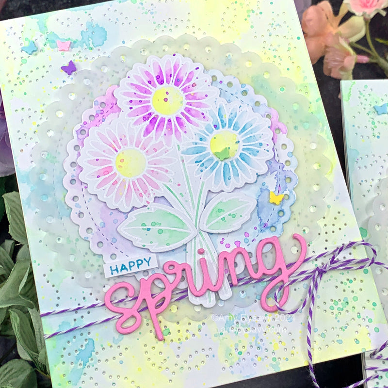 Pretty Pink Posh Daisies Clear Stamps happy spring | color-code:ALT01
