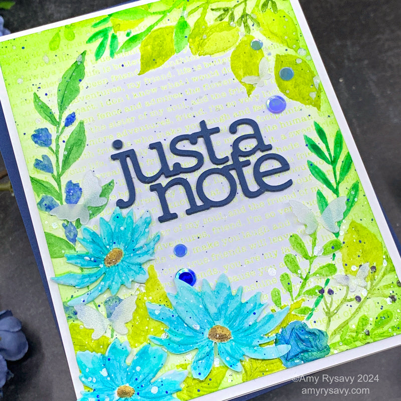 Tonic PEARLED SILVER 8.5 x 11 Craft Perfect Vellum 9937e Embossed Watercolor Card | color-code:ALT01