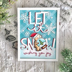 Lawn Fawn Little Snow Globe: Bear Clear Stamps lf3274 Wishing You Joy