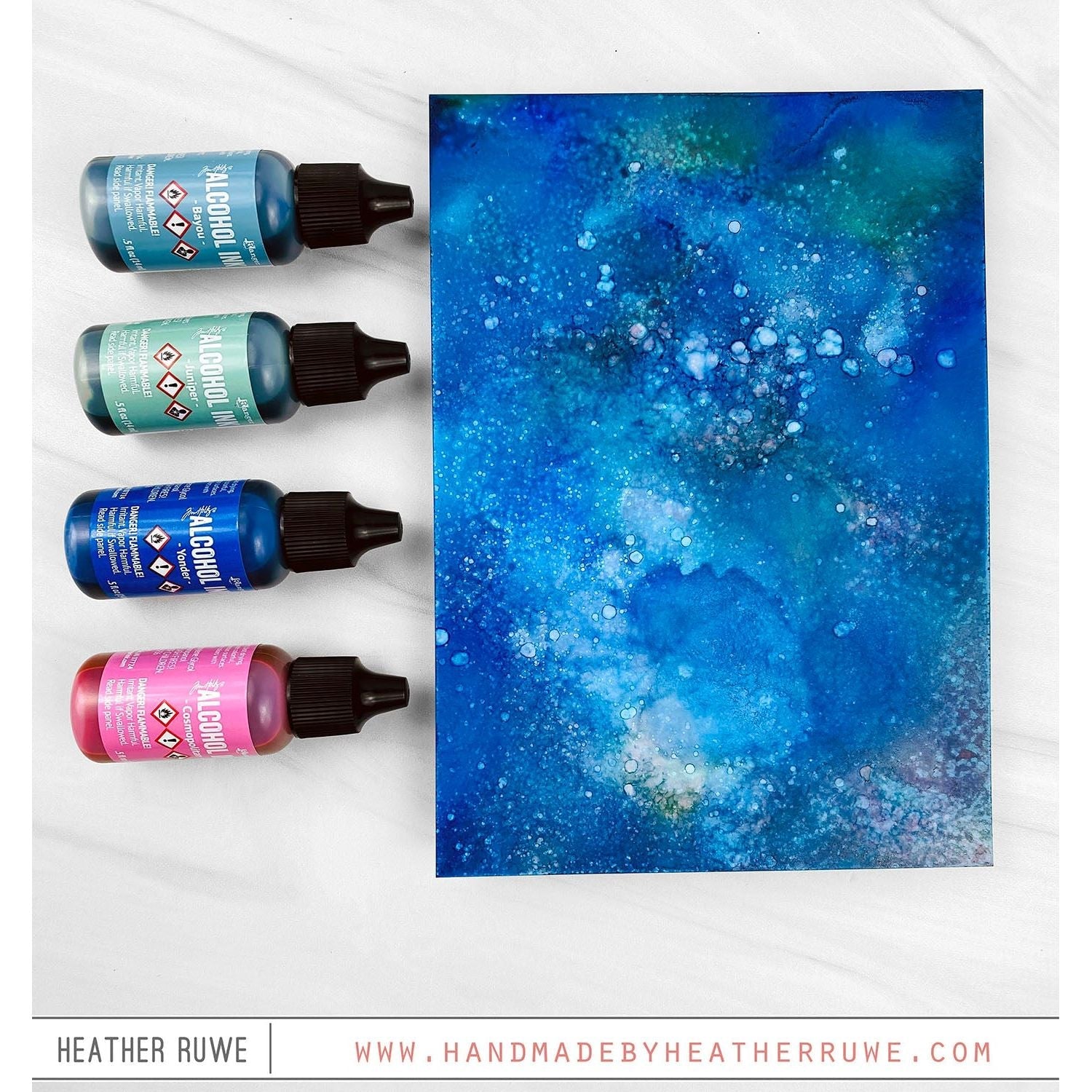 Tim Holtz Alcohol Ink Cosmopolitan Ranger tal86055 Cosmic Sky Card