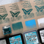 Tim Holtz Distress Embossing Glaze Peacock Feathers Ranger tde84099 Color Swatch Comparisons | color-code:ALT05