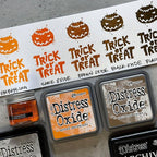 Tim Holtz Distress Embossing Glaze Spiced Marmalade Ranger tde79217 Halloween Color Swatch Comparison | color-code:ALT05