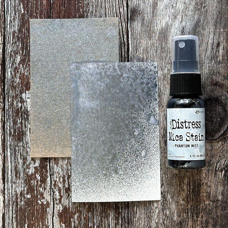Tim Holtz Distress Halloween Mica Stain Set 6 Ranger tshk84334 Phantom Mist Swatch