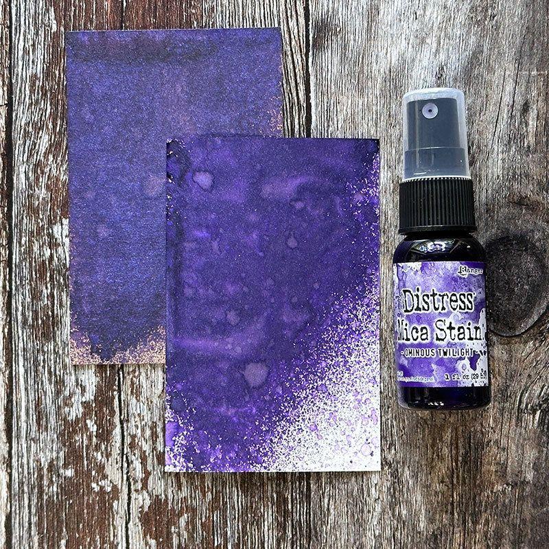 Tim Holtz Distress Halloween Mica Stain Set 6 Ranger tshk84334 Ominous Twilight Swatch