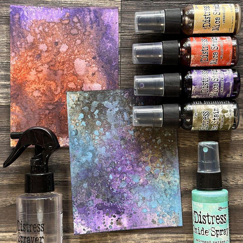 Tim Holtz Distress Halloween Mica Stain Set 6 Ranger tshk84334 Colorful Halloween Projects | color-code:ALT03