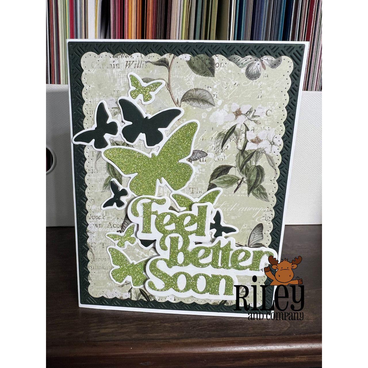 Riley And Company Cut Ups Feel Better Soon Dies rd611 green background