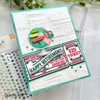 Honey Bee Air Mail 3D Embossing Folder hbef-017 Happy Retirement Card