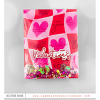 Simon Says Stamp Set of 4 Stencils Funky Hearts 1069st To Be Loved Valentine's Day Card | color-code:ALT14