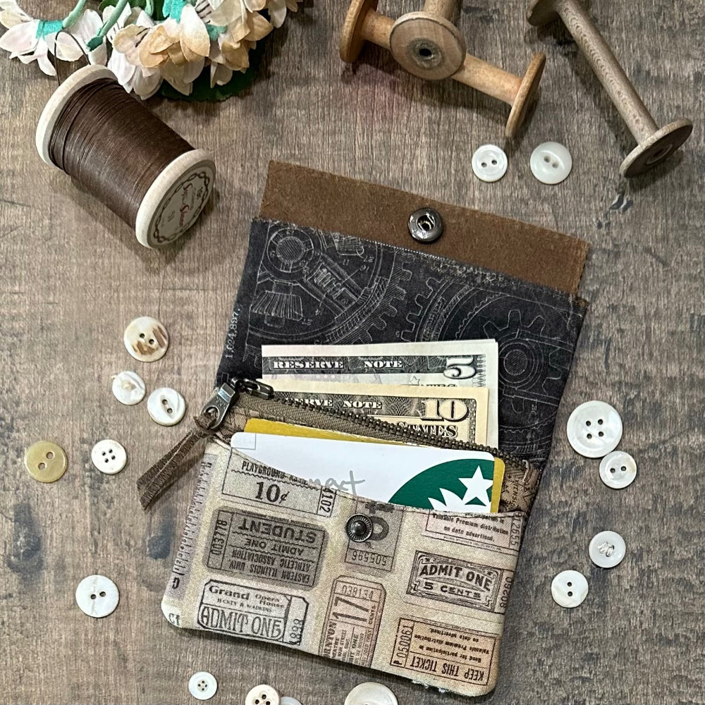 Tim Holtz Fabric By The Yard Neutral Tickets pwth252 Eclectic Elements Palette