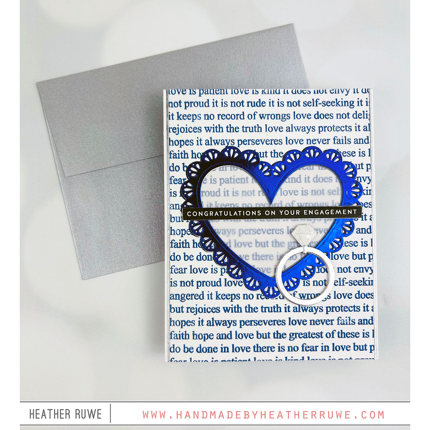 Simon Says Stamp Lace Heart Wafer Dies 1074sdc Celebrate Engagement Card | color-code:ALT09