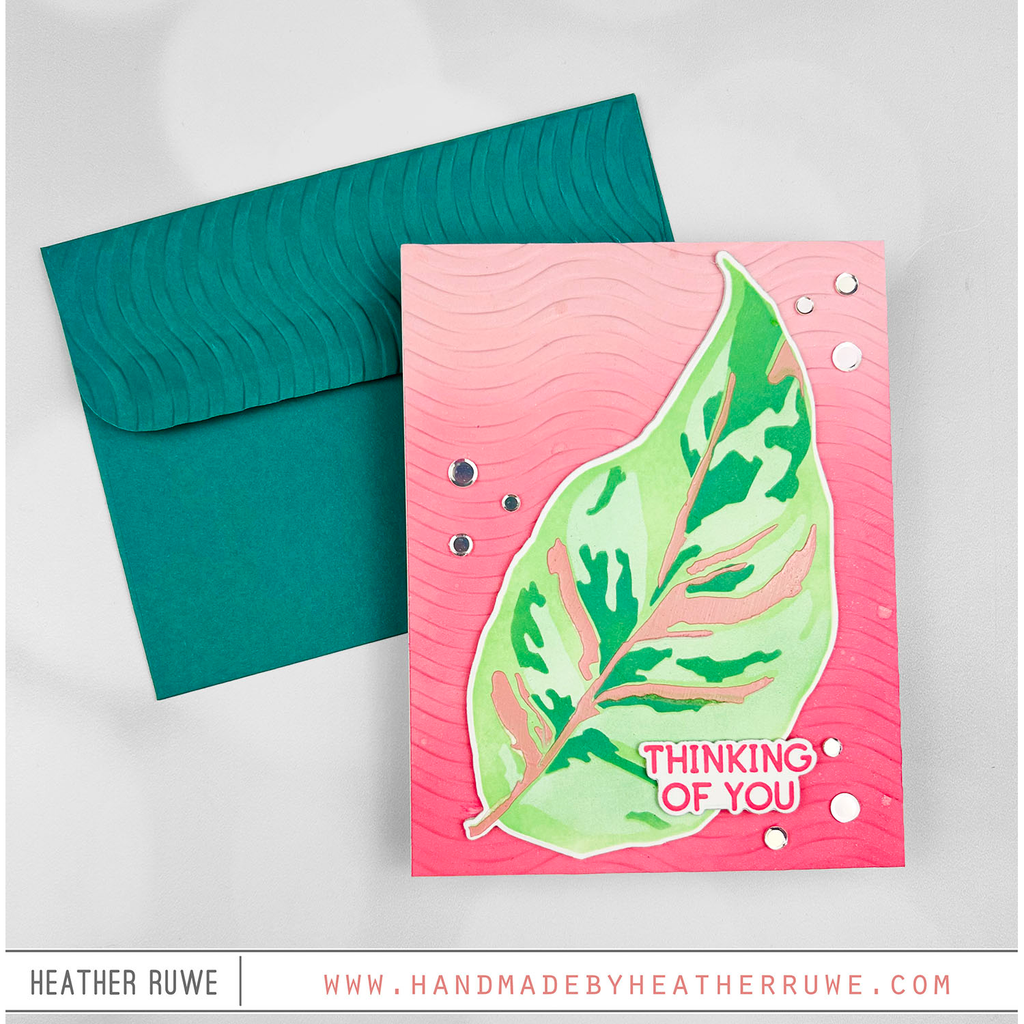 Simon Says Stencils and Dies White Fusion set953wf Rain or Shine Thinking of You Card | color-code:ALT03