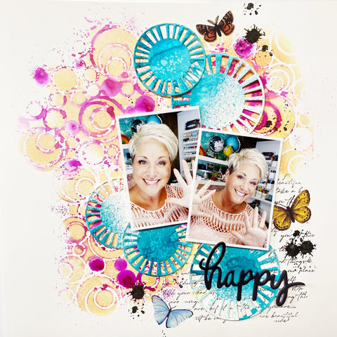 Hero Arts Butterfly Hero Transfers RT108 happy