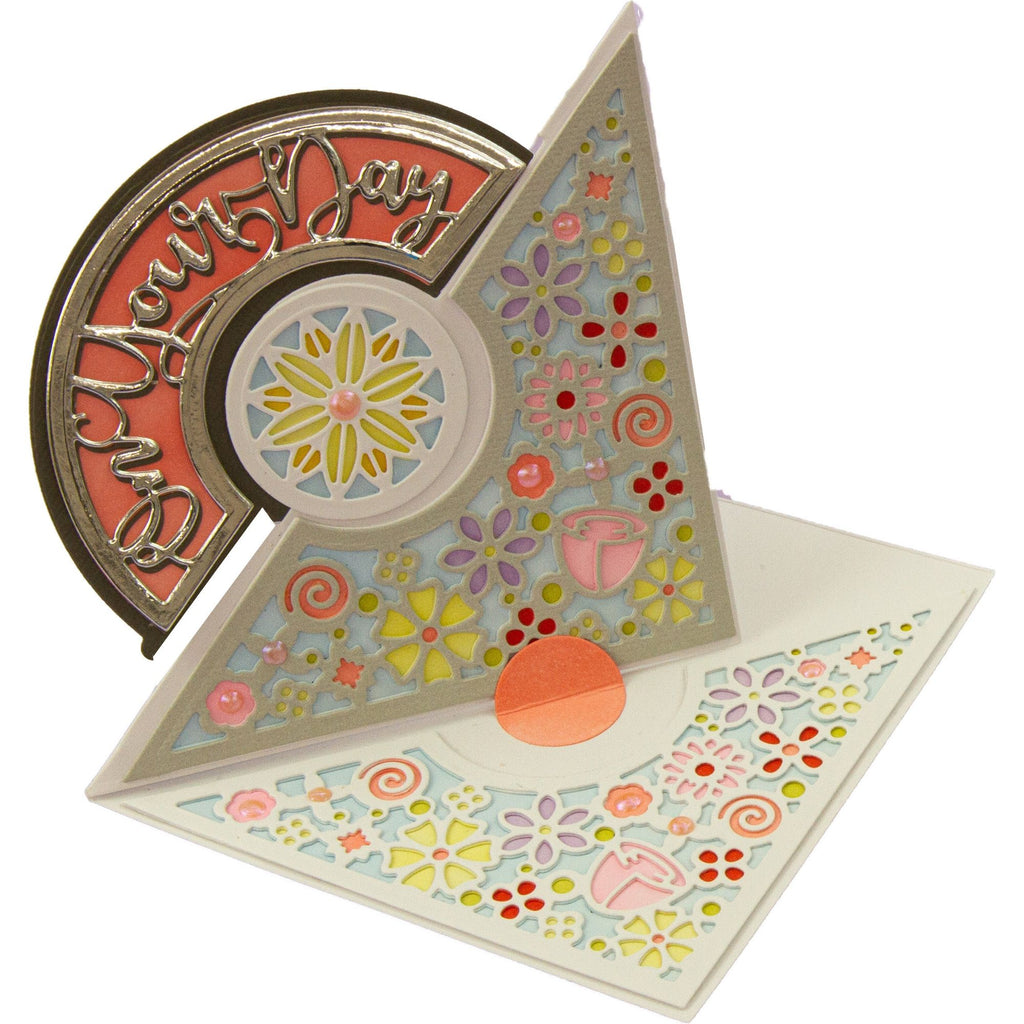 Tonic Secret Circle Easel Card Dies 5302e floral card sample