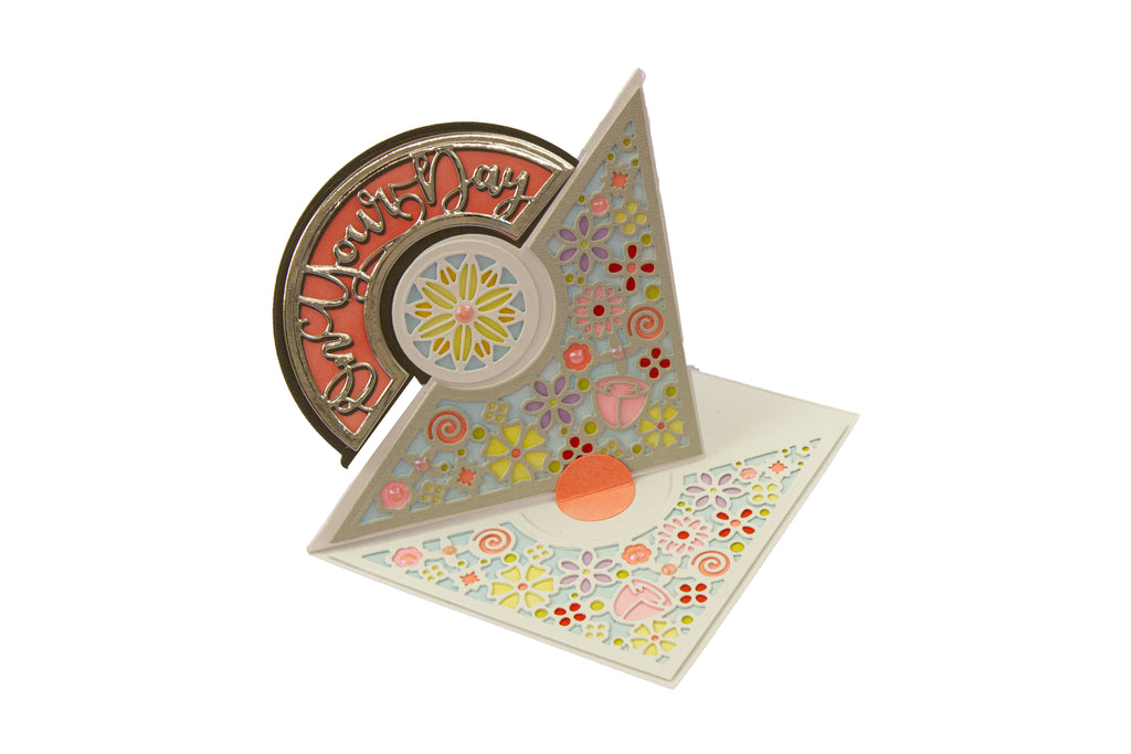 Tonic Secret Circle Easel Card Dies 5302e floral card sample