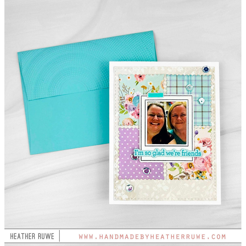 CZ Design Stamps and Dies Modern Scrapbook set981ms Friend Card | color-code:ALT10