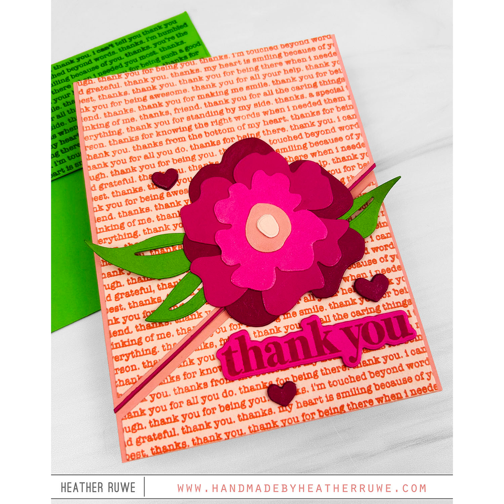 Simon Says Stamp Bold Flower Wafer Dies 1320md Moments in Time Thank You Card | color-code:ALT13