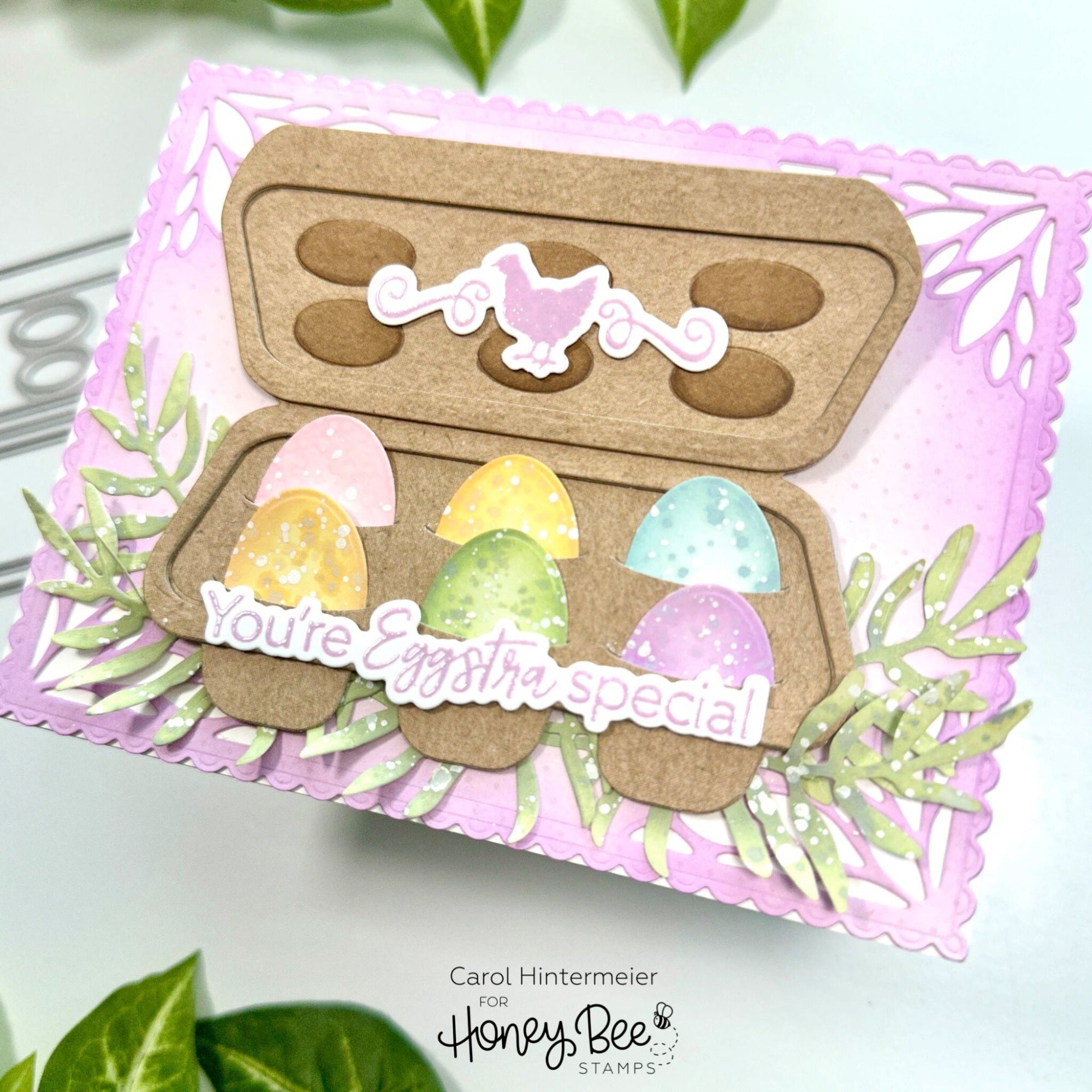 Honey Bee Pinstripes And Polka Dots Spring 6 x 8.5 Paper Pad hbpa-043 You’re Eggstra Special Card | color-code:ALT02