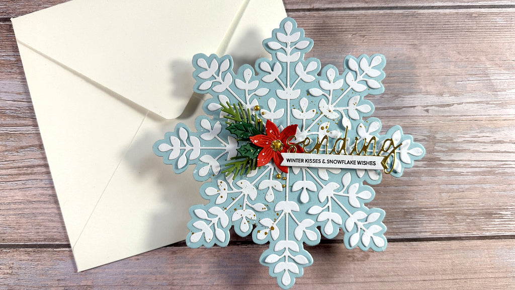 SDS-185 Spellbinders Snowflake Wishes Clear Stamp and Die Set snowflake wishes | color-code:ALT01