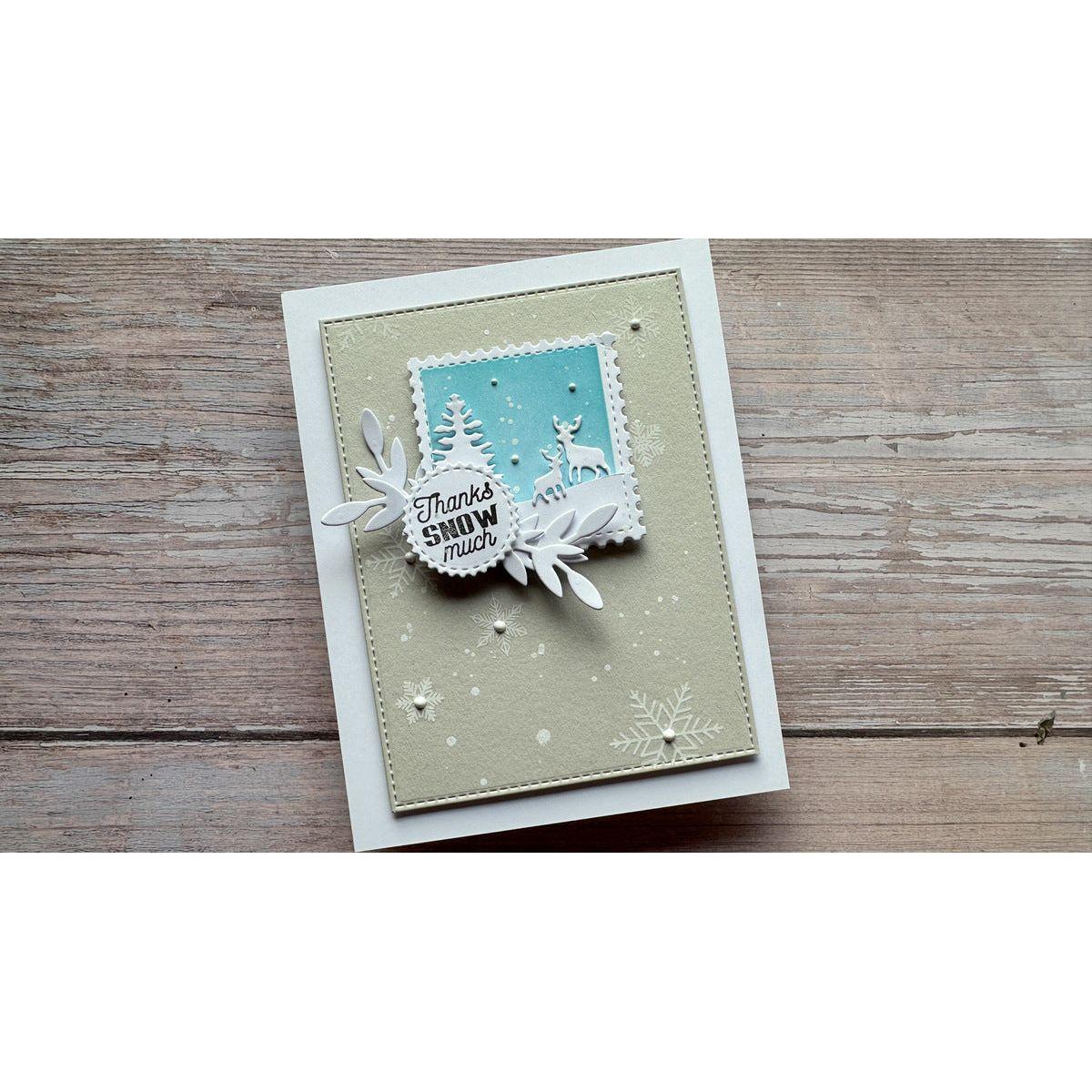 Waffle Flower Postage Collage A6 Dies 421582 thanks | color-code:ALT01