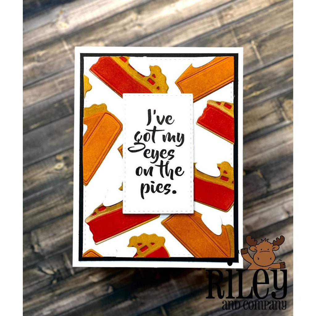 Riley And Company Funny Bones Eyes on Pies Cling Rubber Stamp rwd-1197 pie slices