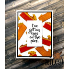 Riley And Company Funny Bones Eyes on Pies Cling Rubber Stamp rwd-1197 pie slices