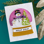 s4-1324 Spellbinders Snowman Scene Etched Dies holly jolly