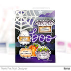 Pretty Pink Posh Halloween Signs Clear Stamps spider web