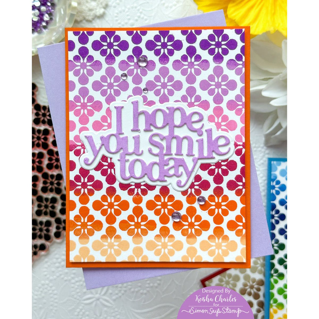 Simon Says Stamp I Hope You Smile Today Wafer Dies 1090sd Sunny Vibes I Hope You Smile Today Card