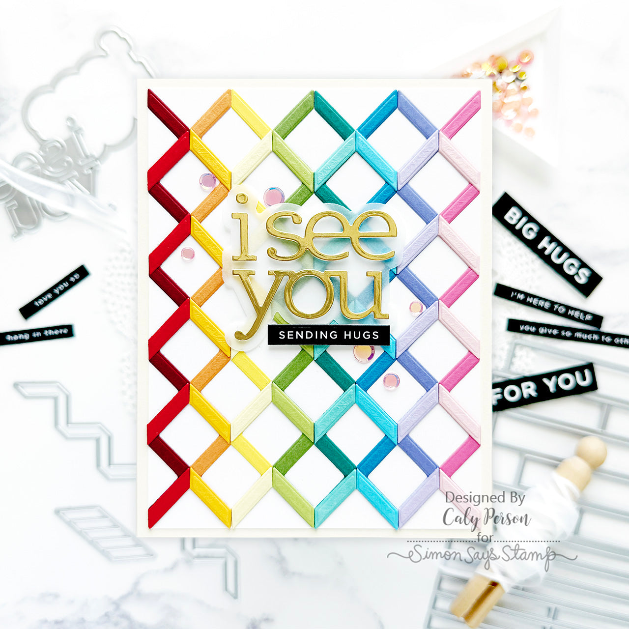 CZ Design I See You Wafer Dies czd259 Moments in Time Hugs Card | color-code:ALT02